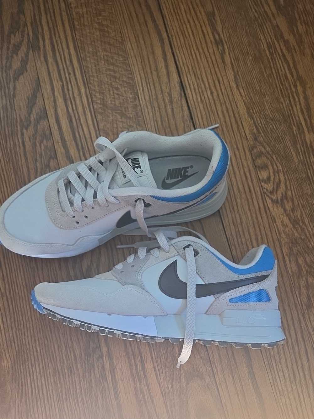 Nike Men’s Light Gray and Blue Air Pegusus 89